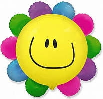 FM фигура 902549 Цветок разноцветный МИНИ 14" фольгированный шар